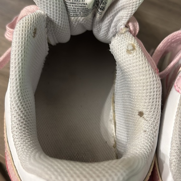 PRE OWNED  YOUTH 4 Nike Court Borough Low Recraft sneaker PINK AND WHITE - Picture 11 of 14